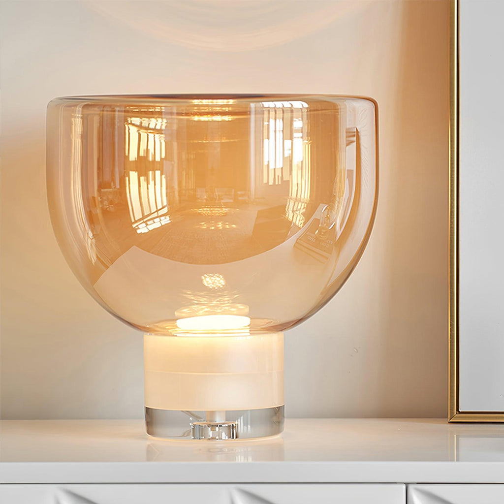 Aella | Elegant Glass Cone Table Lamp for Bedside or Living Room 3