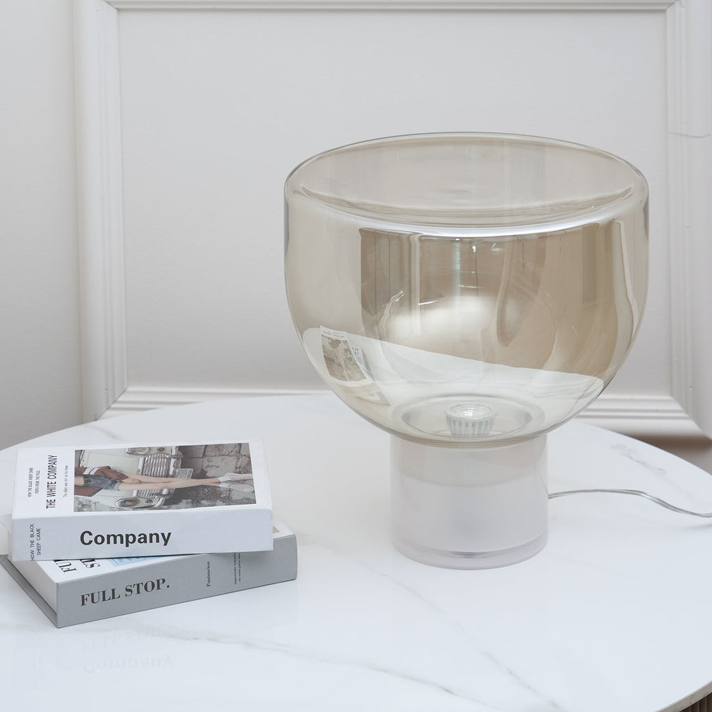Aella | Elegant Glass Cone Table Lamp for Bedside or Living Room 4