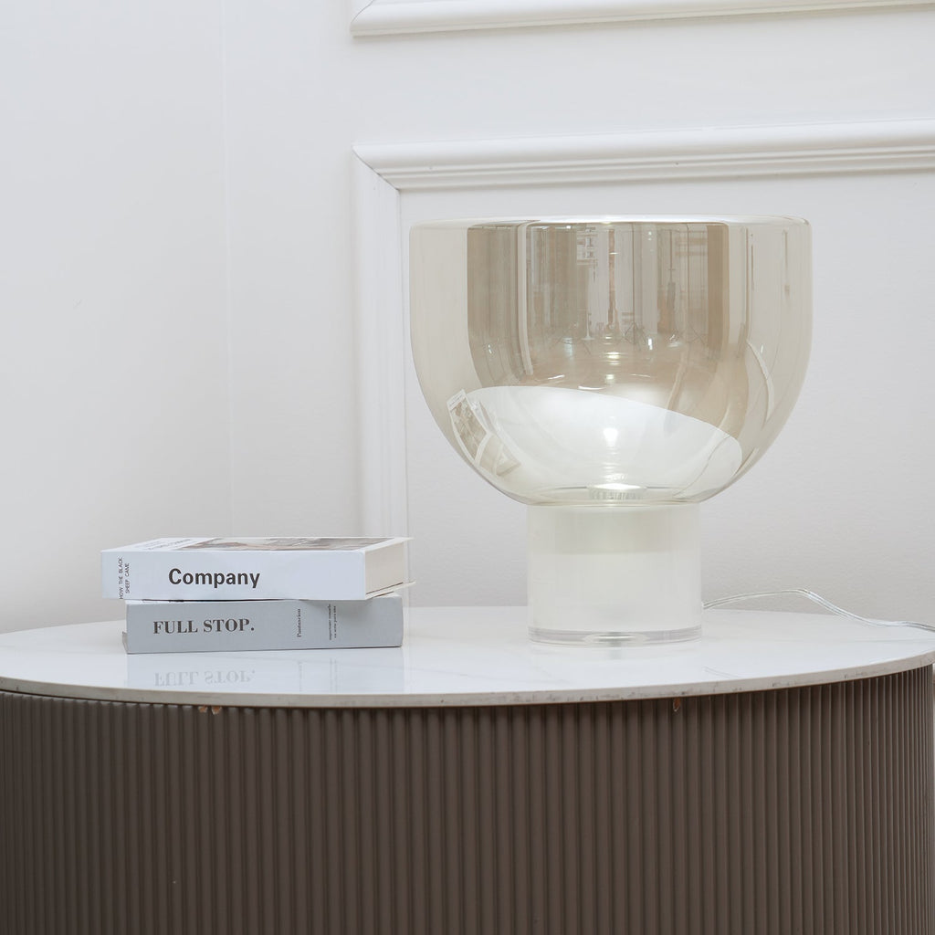 Aella | Elegant Glass Cone Table Lamp for Bedside or Living Room 6