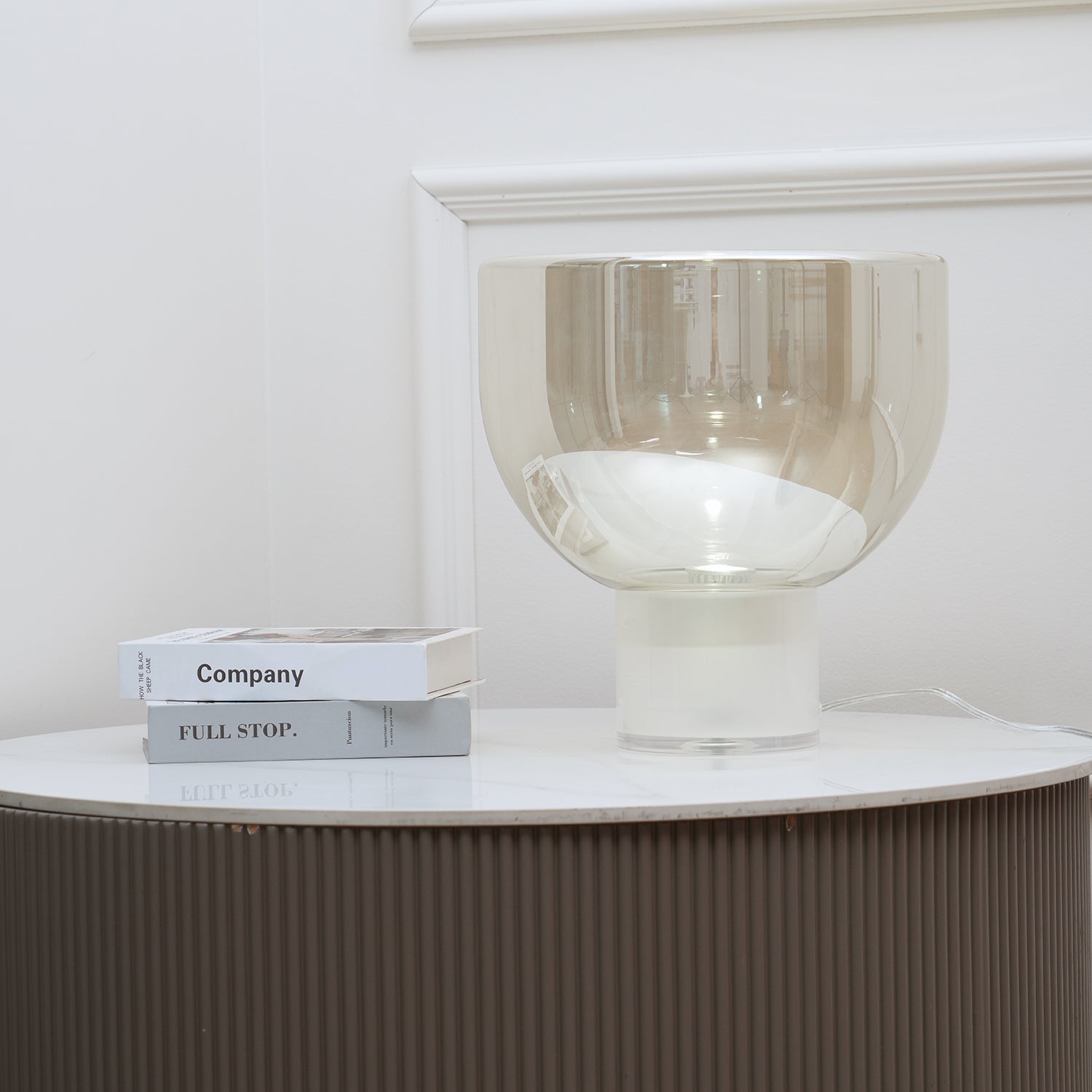 Aella | Elegant Glass Cone Table Lamp for Bedside or Living Room 6