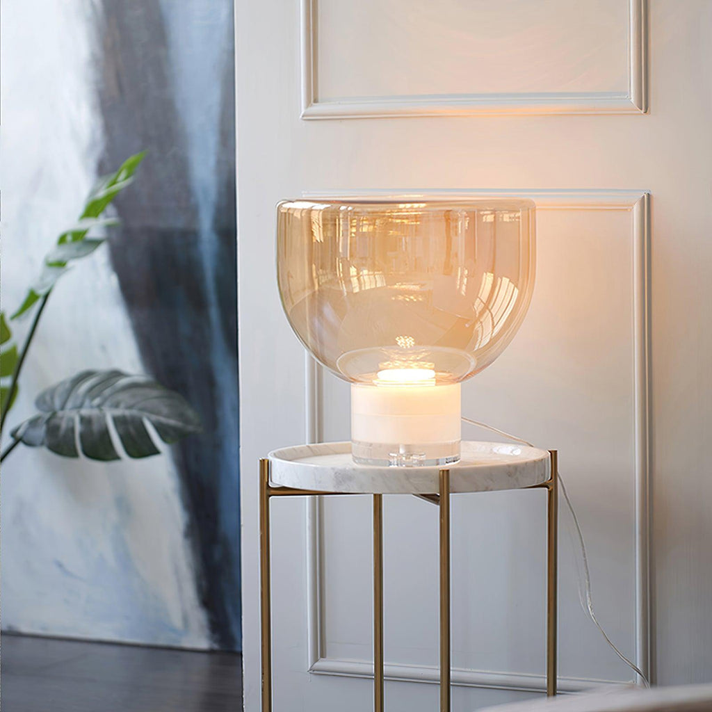 Aella | Elegant Glass Cone Table Lamp for Bedside or Living Room 7