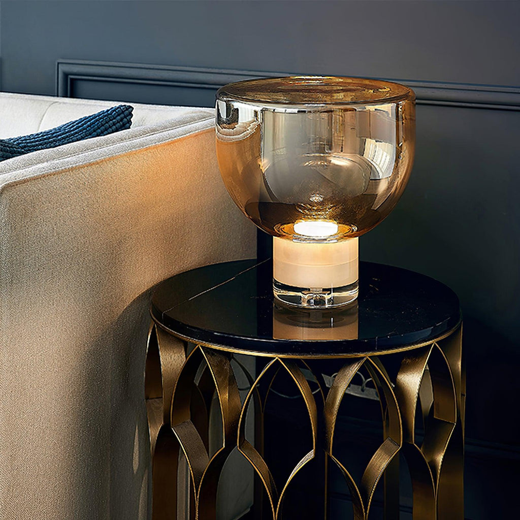 Aella | Elegant Glass Cone Table Lamp for Bedside or Living Room 8
