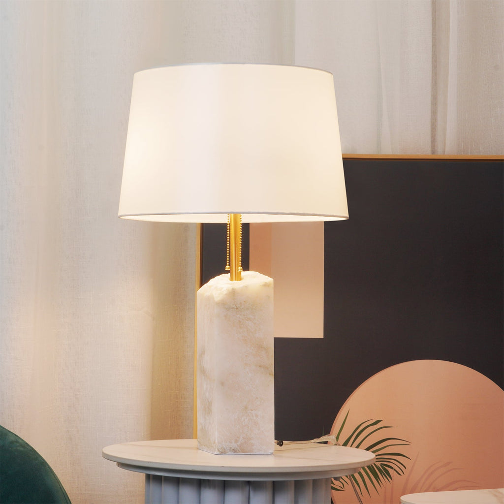 Alabaster Radiance | Elegant Contemporary Table Lamp for Bedroom or Living Room 2