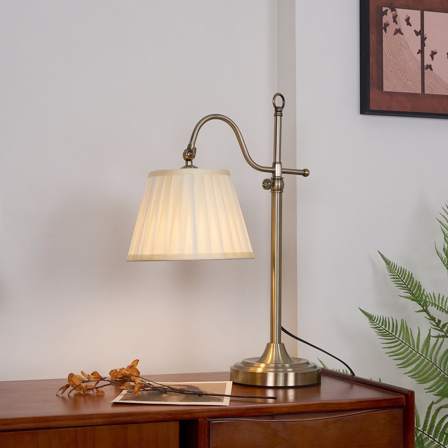 Antique Brass Elegance | Stylish Adjustable Table Lamp for Bedroom 2
