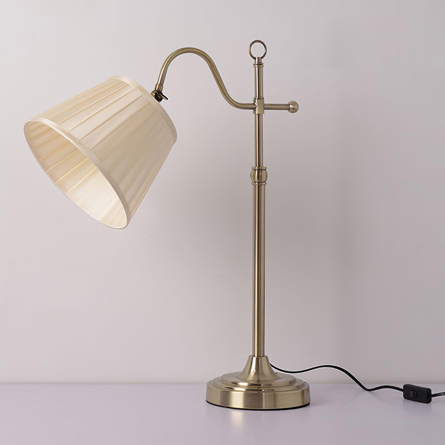 Antique Brass Elegance | Stylish Adjustable Table Lamp for Bedroom 4