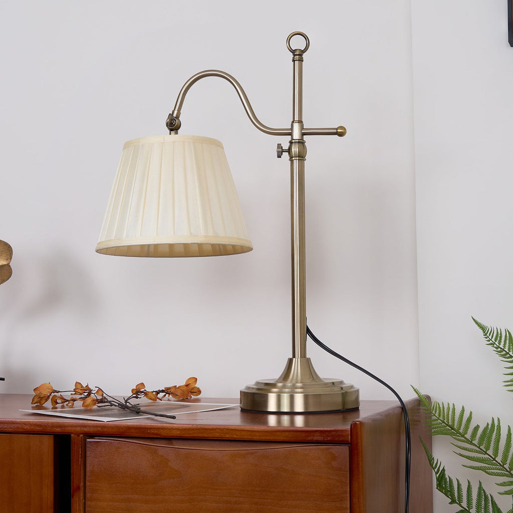 Antique Brass Elegance | Stylish Adjustable Table Lamp for Bedroom 7