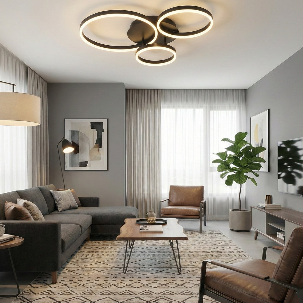 AquaLight | Modern Elegant LED Flush Mount Ceiling Light Fixture 8