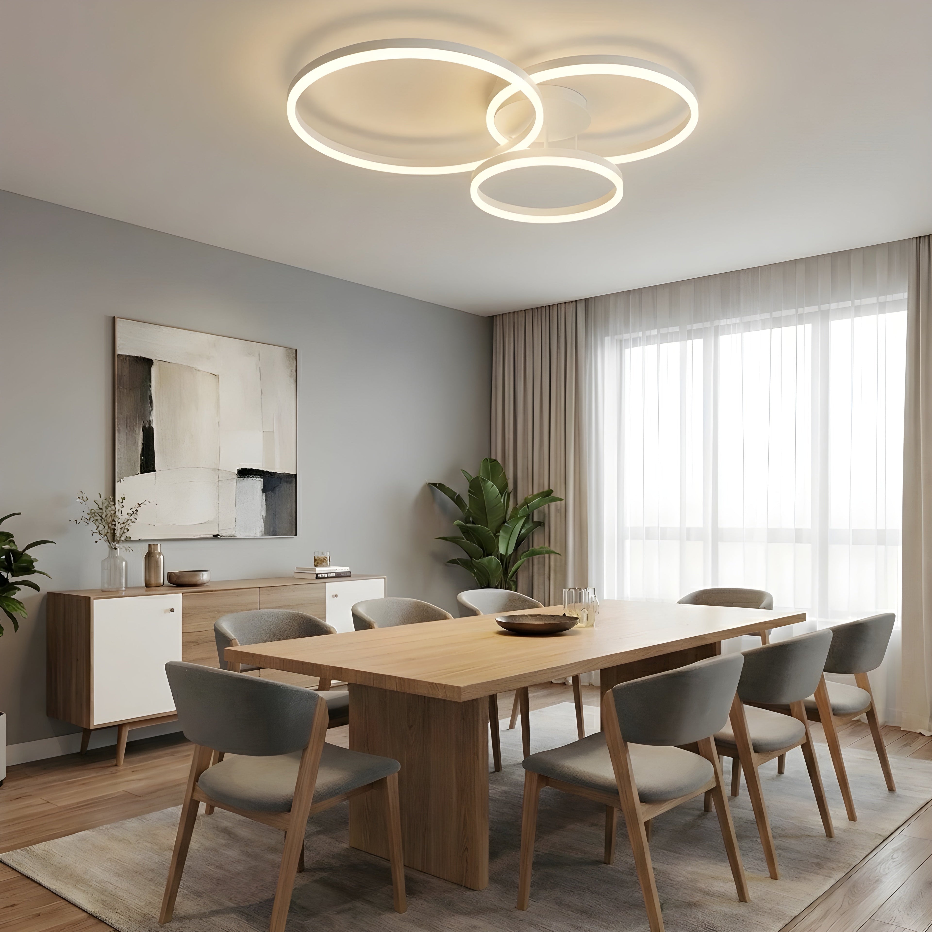 AquaLight | Modern Elegant LED Flush Mount Ceiling Light Fixture 9