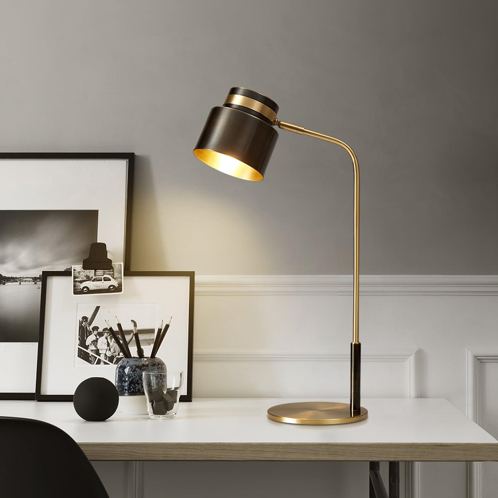 Ari | Elegant Brass and Black Metal Table Lamp for Bedroom or Desk 2