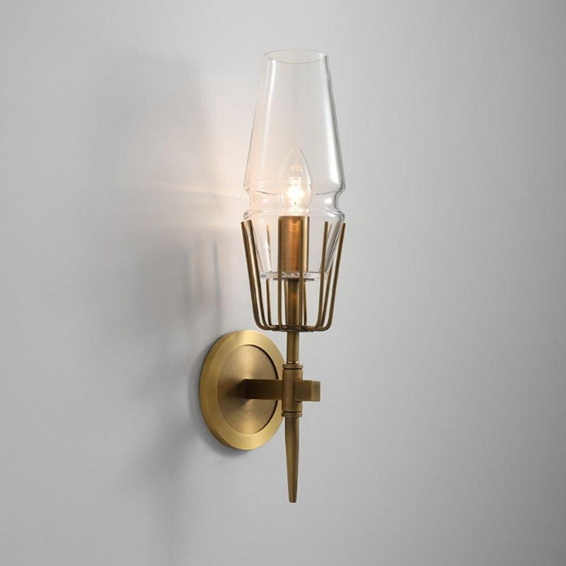 BrassAura | Elegant Modern Brass Bathroom Wall Lights Fixture 0