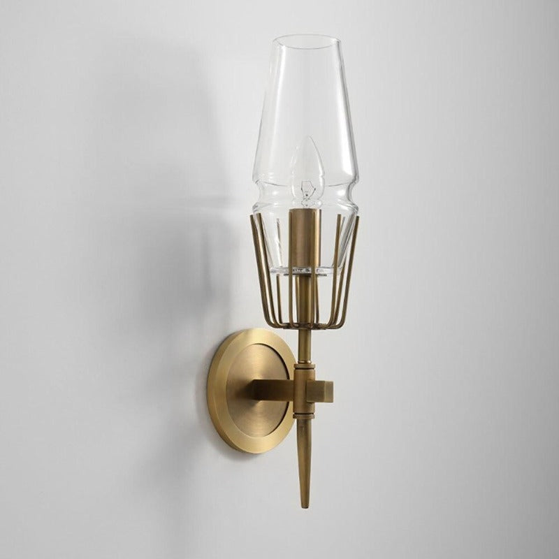 BrassAura | Elegant Modern Brass Bathroom Wall Lights Fixture 1