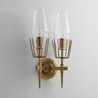 BrassAura | Elegant Modern Brass Bathroom Wall Lights Fixture 3