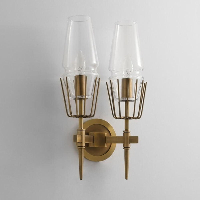 BrassAura | Elegant Modern Brass Bathroom Wall Lights Fixture 3