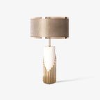 Brass & White Lacquer | Elegant Modern Table Lamp for Living Room 1