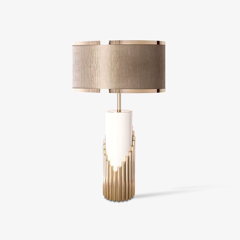 Brass & White Lacquer | Elegant Modern Table Lamp for Living Room 1