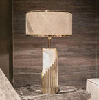 Brass & White Lacquer | Elegant Modern Table Lamp for Living Room 2