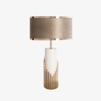 Brass & White Lacquer | Elegant Modern Table Lamp for Living Room 5