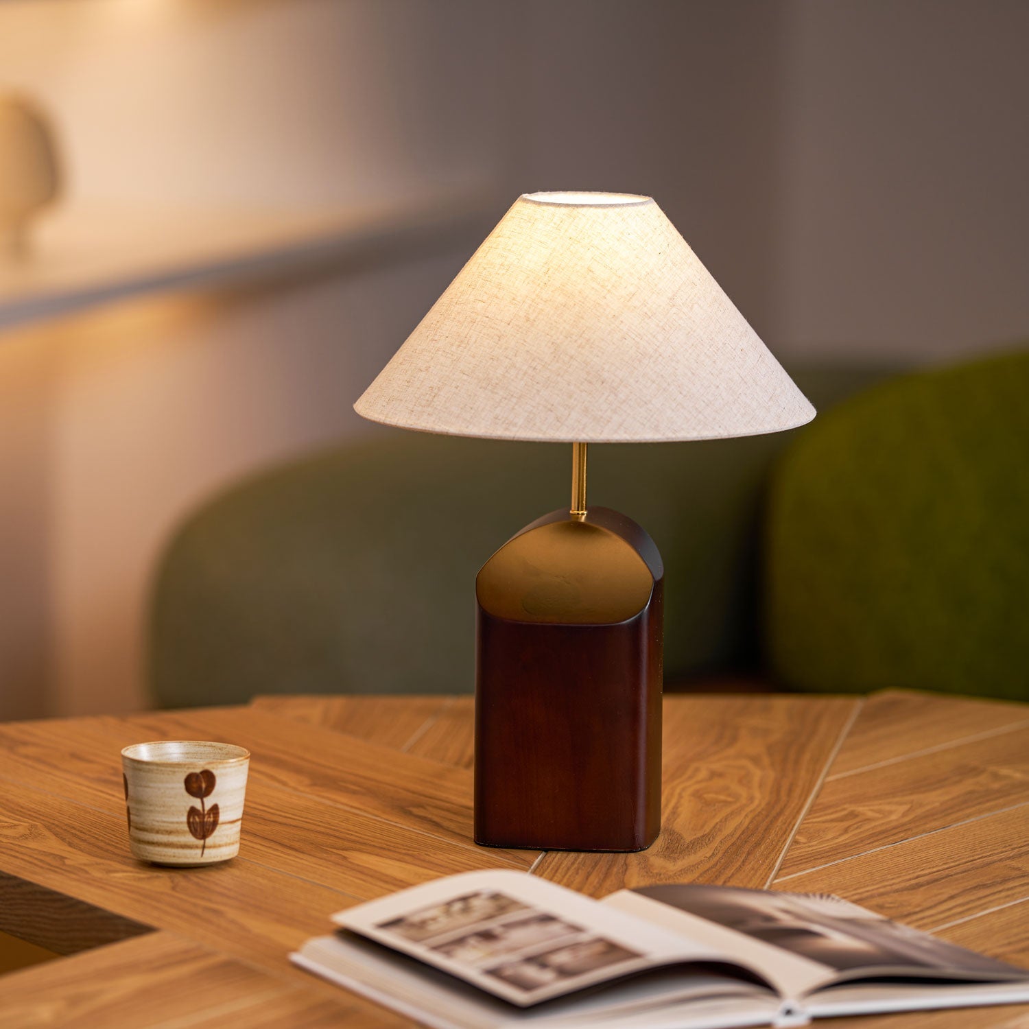 Bronze Elegance | Stylish Modern Curve Table Lamp for Bedroom & Living Room 2