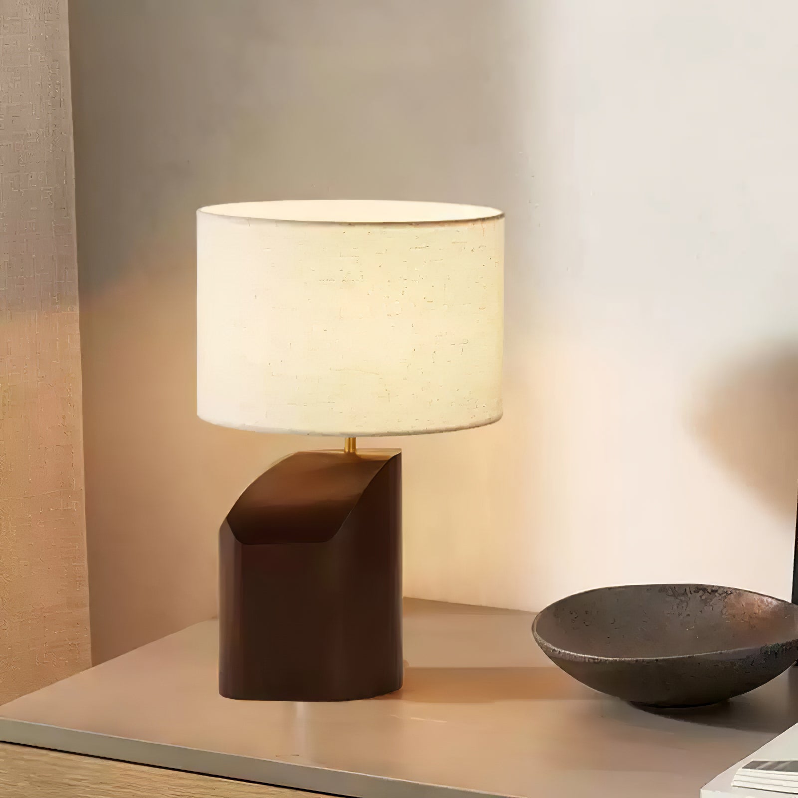 Bronze Elegance | Stylish Modern Curve Table Lamp for Bedroom & Living Room 5