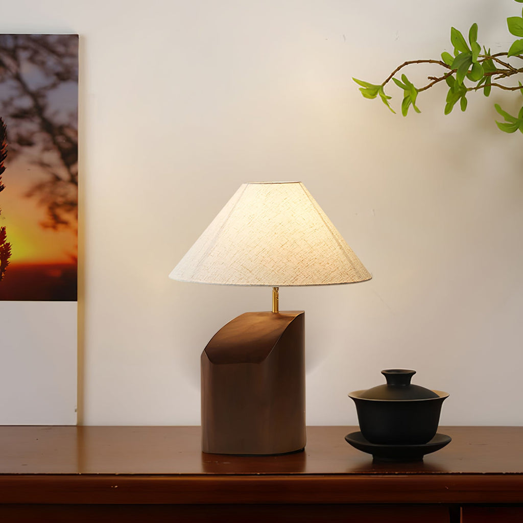 Bronze Elegance | Stylish Modern Curve Table Lamp for Bedroom & Living Room 7