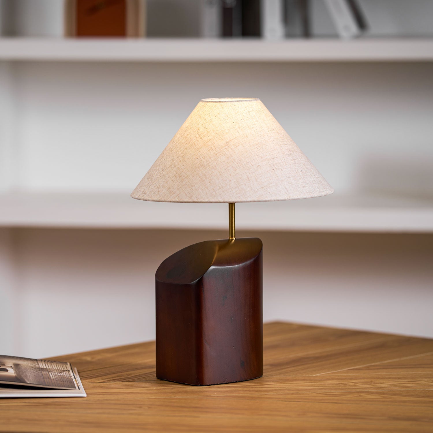 Bronze Elegance | Stylish Modern Curve Table Lamp for Bedroom & Living Room 9