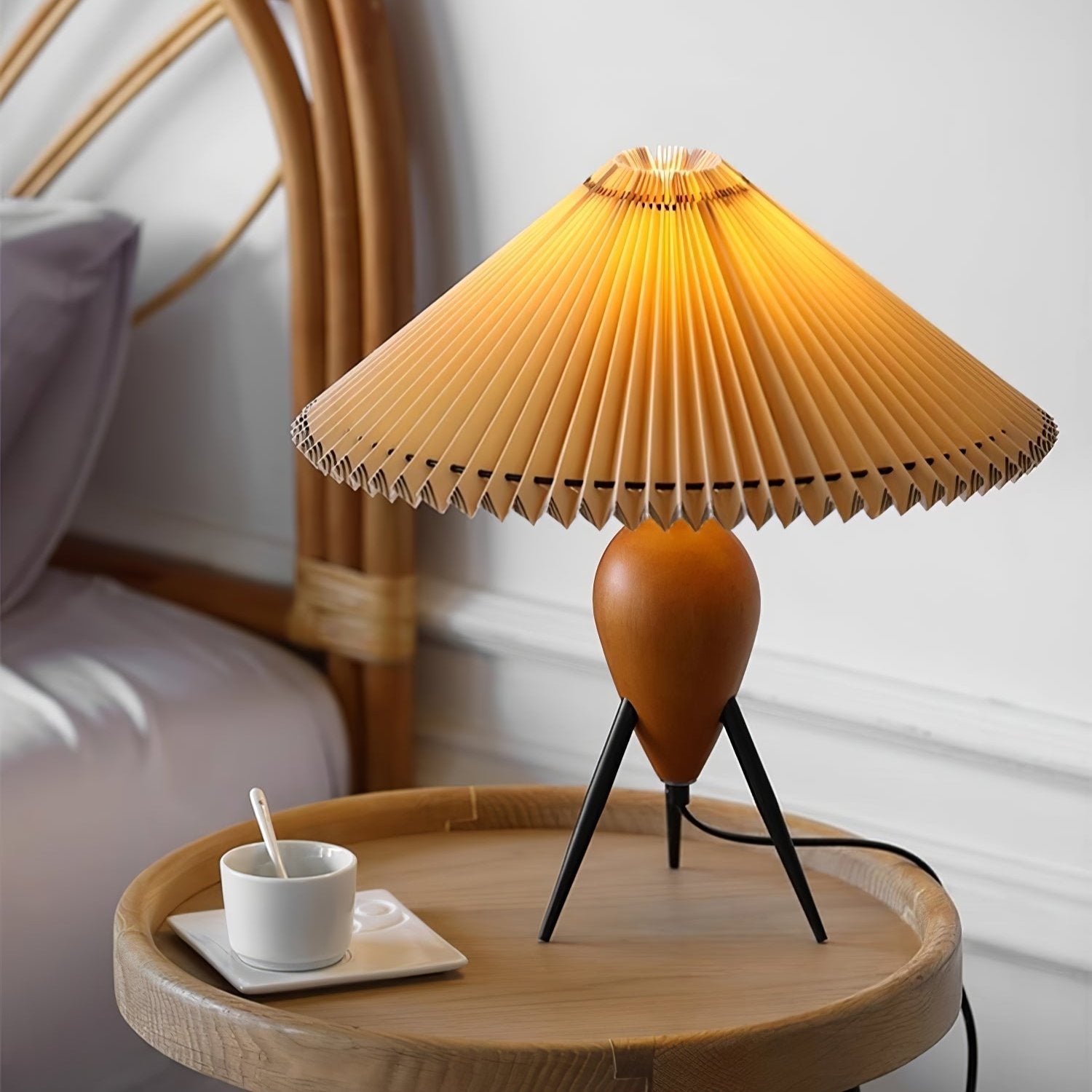 Burlwood Charm | Whimsical Handcrafted Table Lamp for Bedroom or Living Room 1