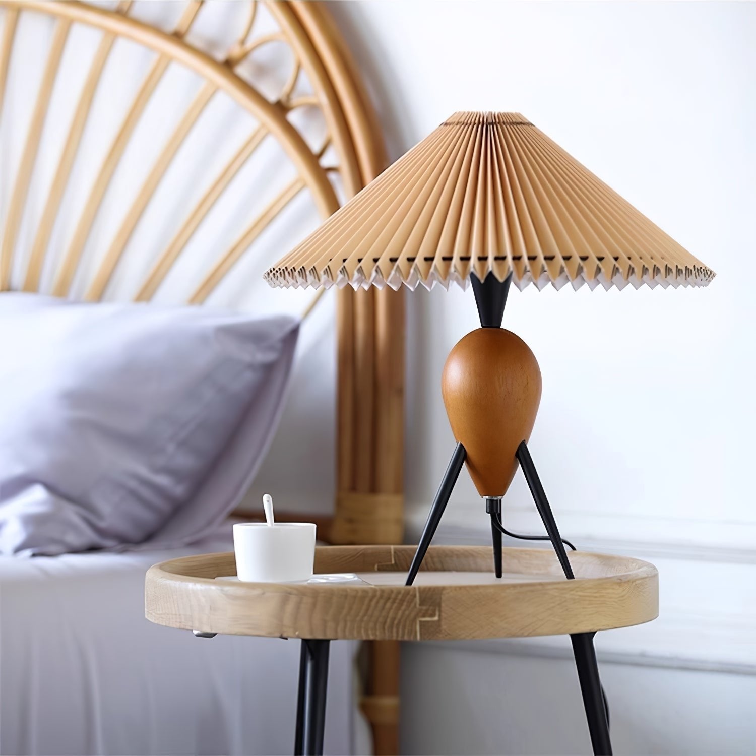 Burlwood Charm | Whimsical Handcrafted Table Lamp for Bedroom or Living Room 3
