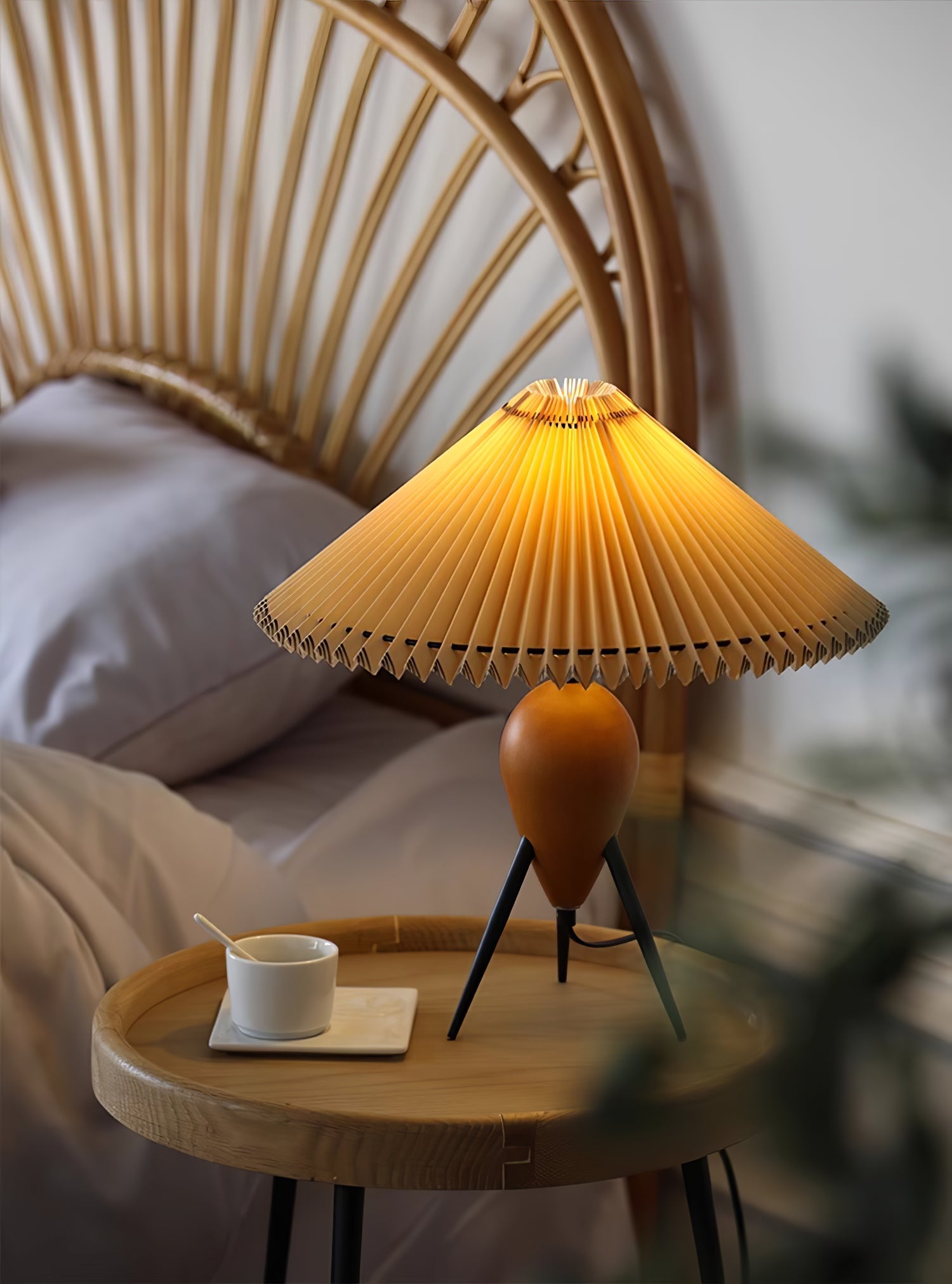 Burlwood Charm | Whimsical Handcrafted Table Lamp for Bedroom or Living Room 4