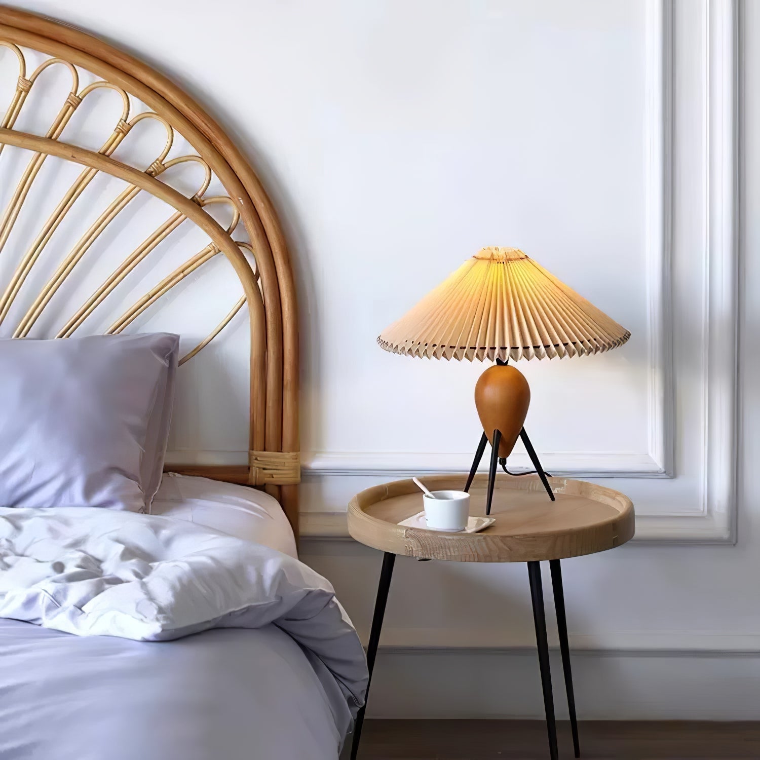 Burlwood Charm | Whimsical Handcrafted Table Lamp for Bedroom or Living Room 5