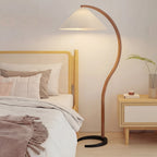 Caprani | Elegant Arc Beech Wood Modern Floor Lamp for Living Room 1