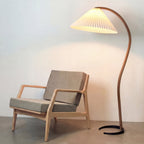 Caprani | Elegant Arc Beech Wood Modern Floor Lamp for Living Room 2
