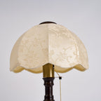 Carina | Elegant Wooden Base Fabric Table Lamp for Bedroom Ambiance 6
