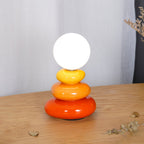 Cerulean Glow | Stylish Modern Triple Gourd Table Lamp for Living Room 4