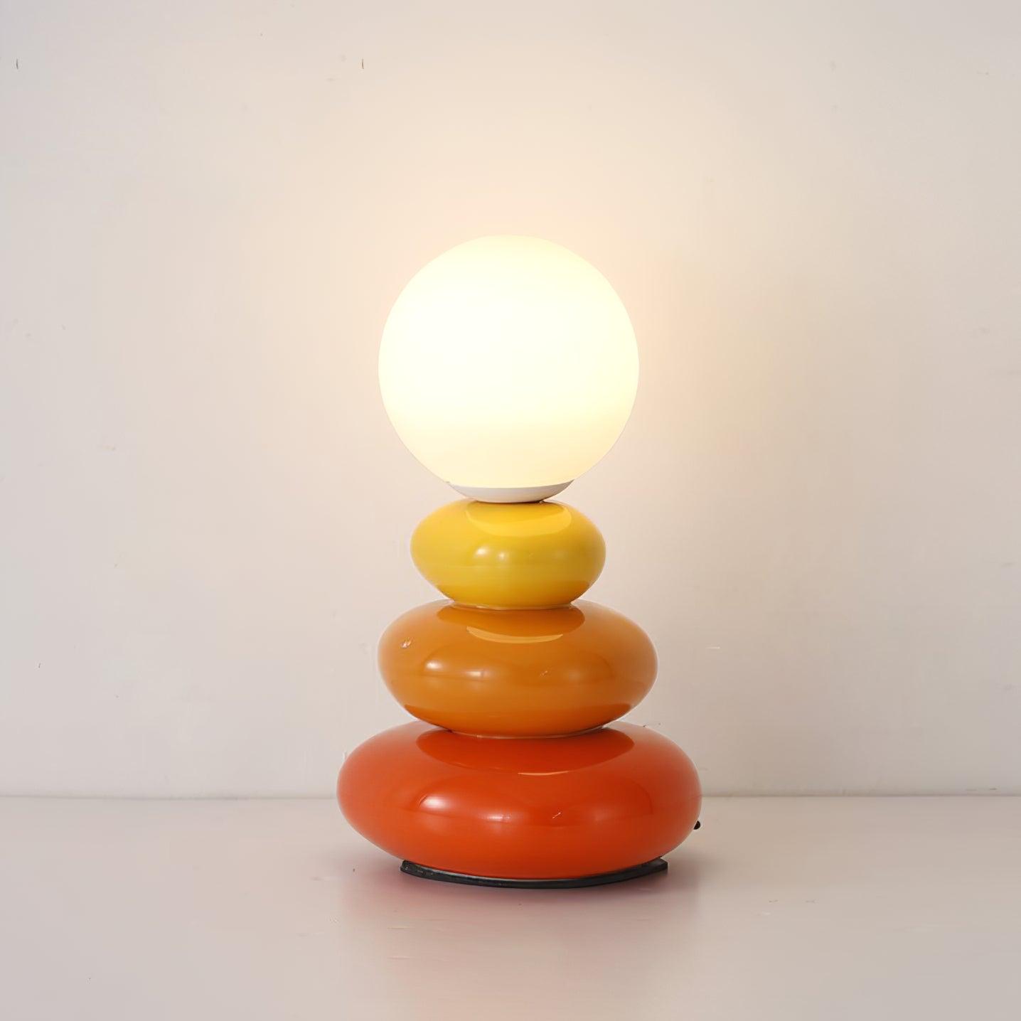 Cerulean Glow | Stylish Modern Triple Gourd Table Lamp for Living Room 5