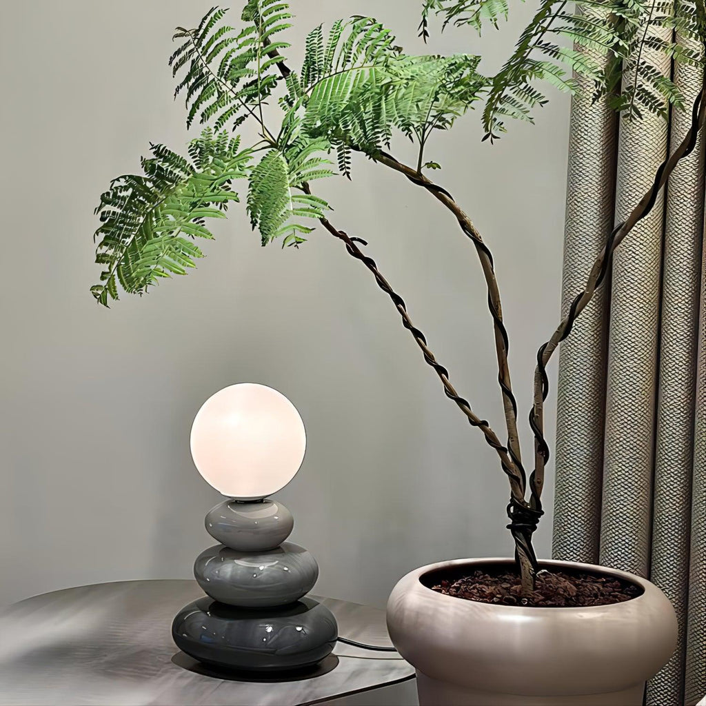 Cerulean Glow | Stylish Modern Triple Gourd Table Lamp for Living Room 6