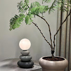 Cerulean Glow | Stylish Modern Triple Gourd Table Lamp for Living Room 6