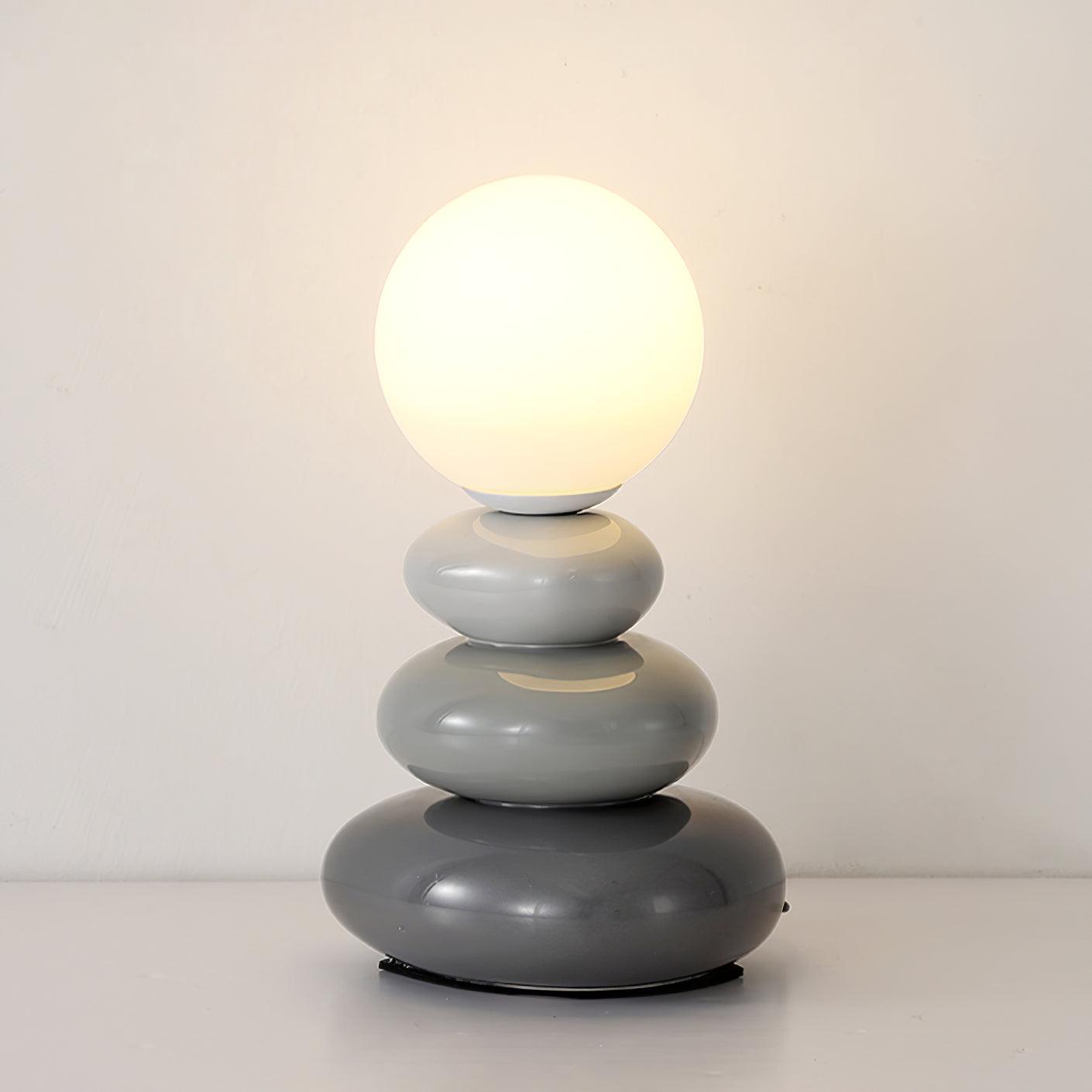 Cerulean Glow | Stylish Modern Triple Gourd Table Lamp for Living Room 9