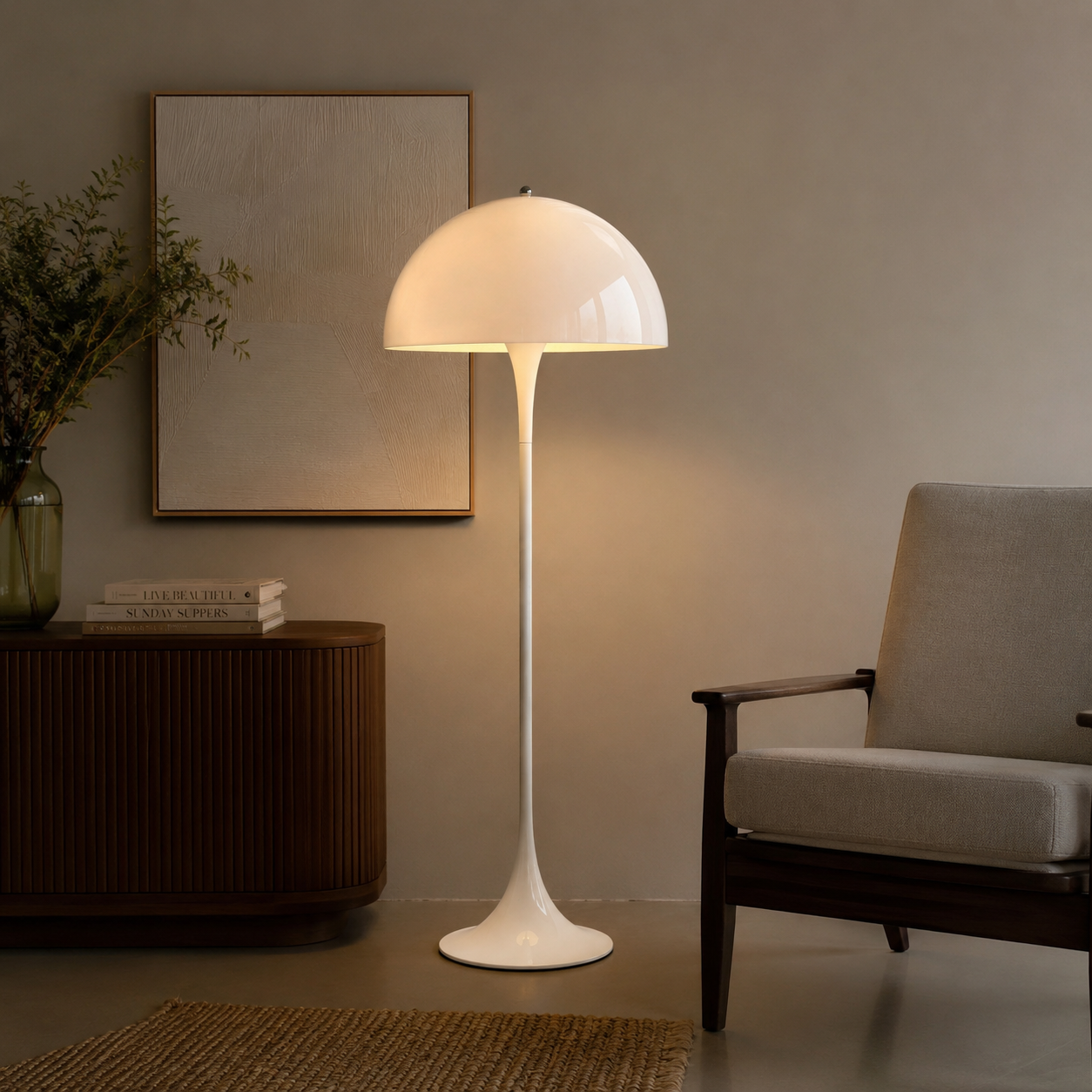 Organic Glow | Elegant Modern Acrylic Standing Floor Lamp
