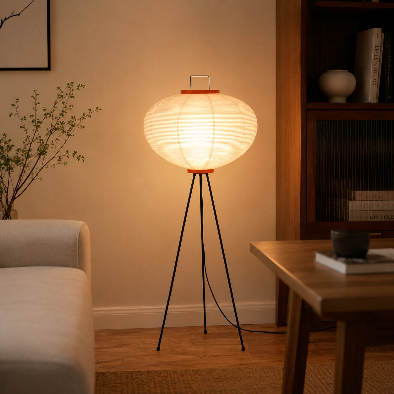 Modern & Elegant Rice Paper Standing Floor Lamp