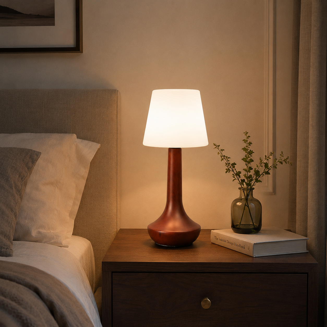 Minimalist Wooden Base Table Lamp for Stylish Interiors
