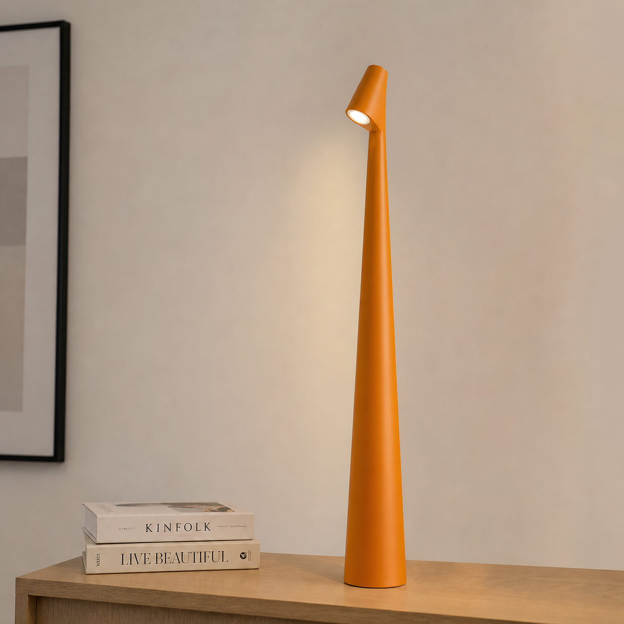Modern Cordless Aluminum Table Lamp with Aesthetic Design And Dimmable Feature
