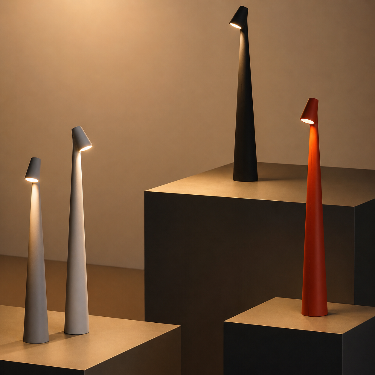 Modern Cordless Aluminum Table Lamp with Aesthetic Design And Dimmable Feature