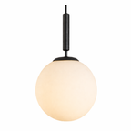 Elegant Black Glass Pendant Light for Kitchen or Living Room