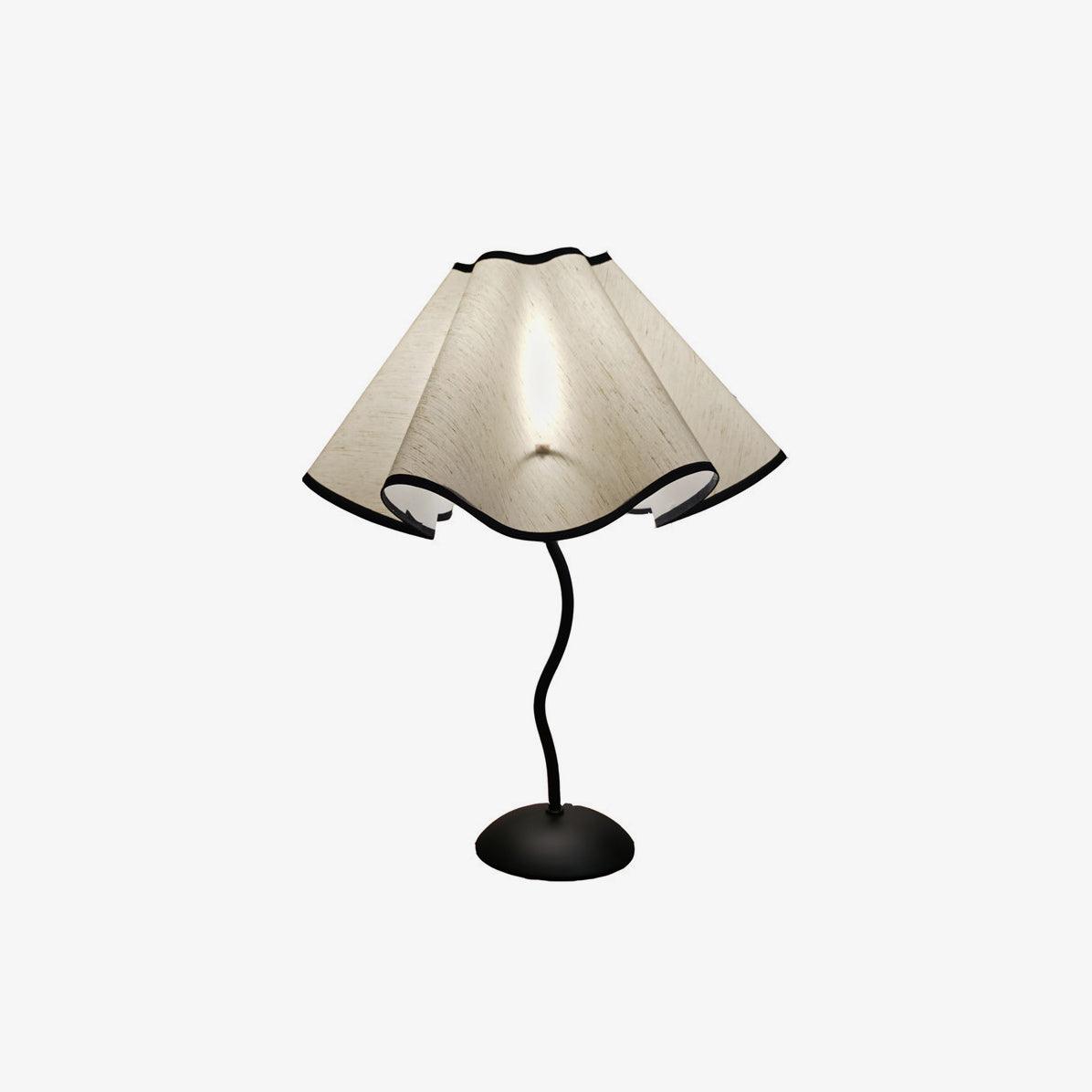 Cora | Elegant Vintage Black Pleated Table Lamp for Bedside or Living Room 0