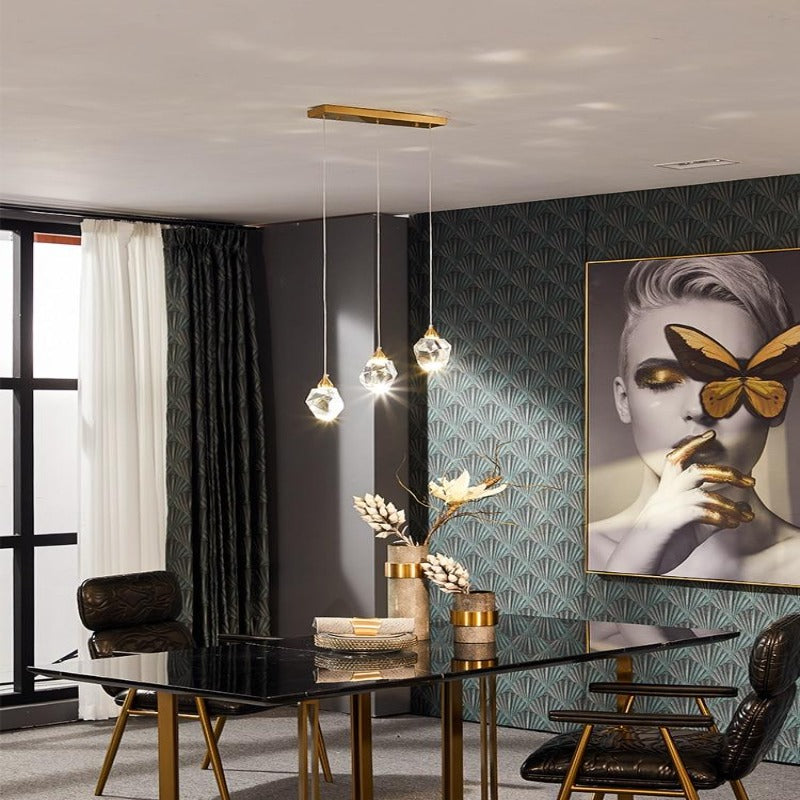 CrystalAura | Stunning Elegant Glass Pendant Light Fixture 3