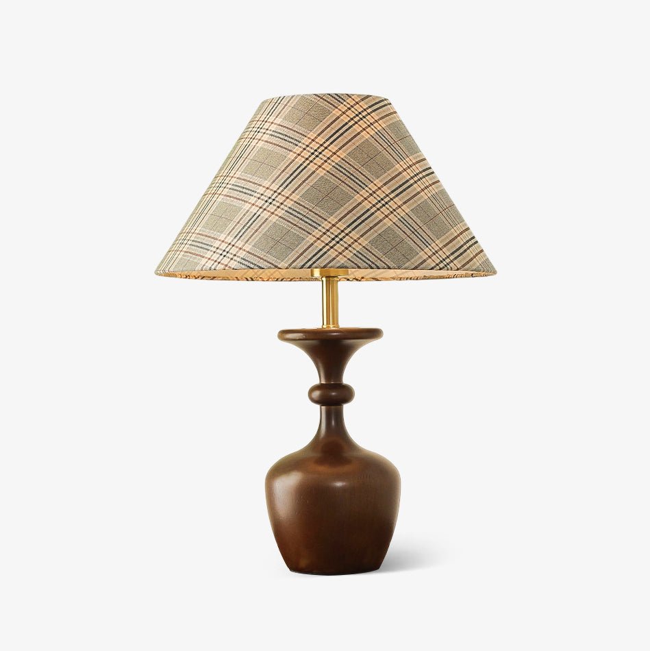 Elegant Conical Shade | Stylish Wooden Base Table Lamp for Living Room 1
