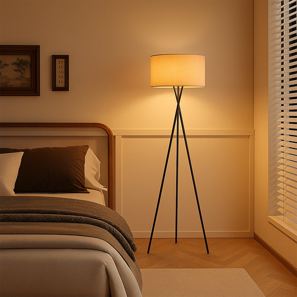 ElysianGlow | Modern Elegant Silk Standing Floor Lamp for Living Room 0