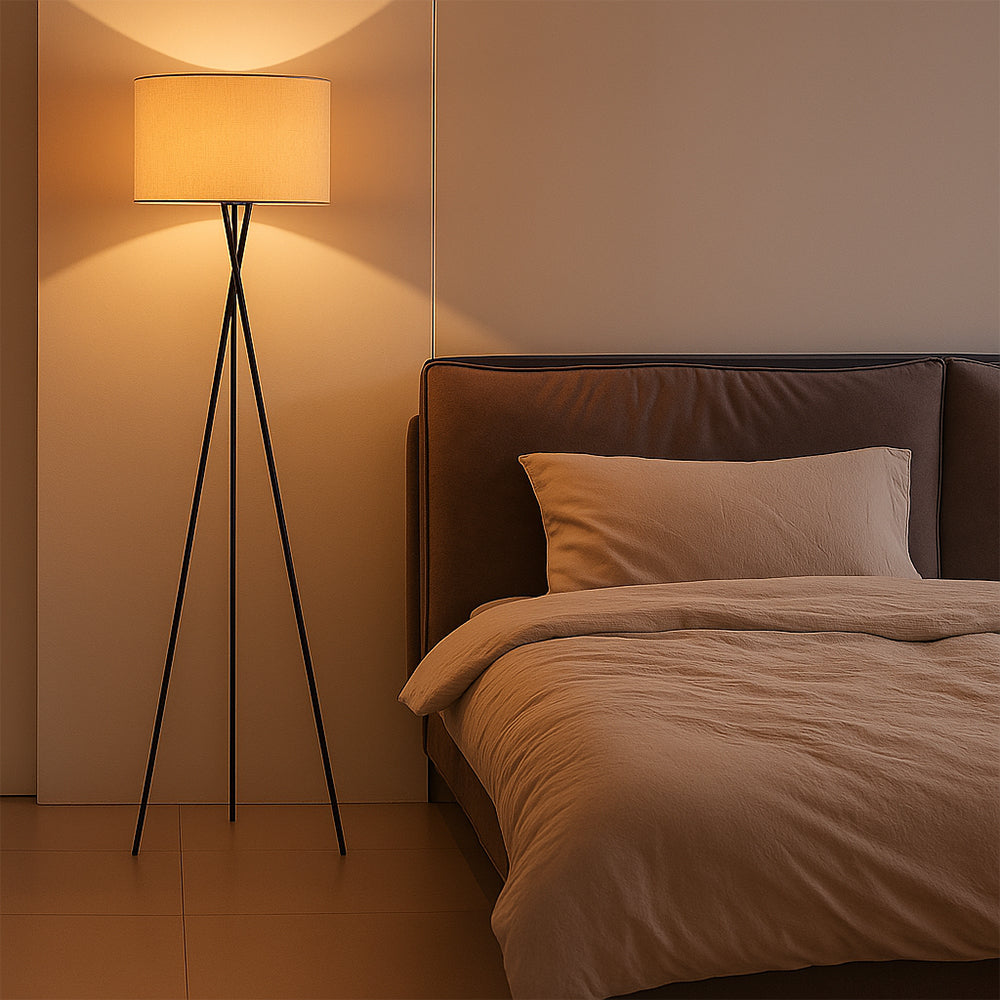 ElysianGlow | Modern Elegant Silk Standing Floor Lamp for Living Room 1