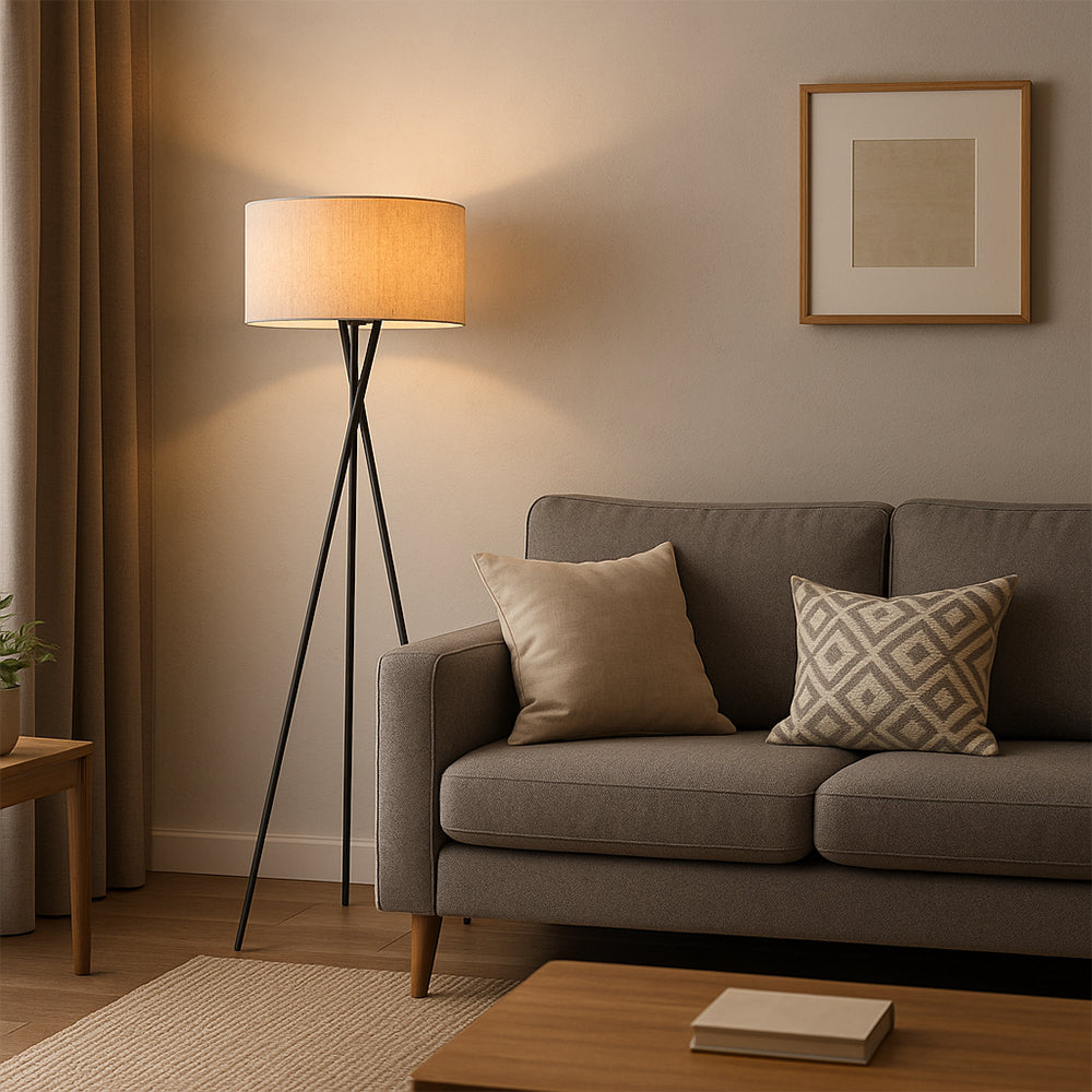ElysianGlow | Modern Elegant Silk Standing Floor Lamp for Living Room 4