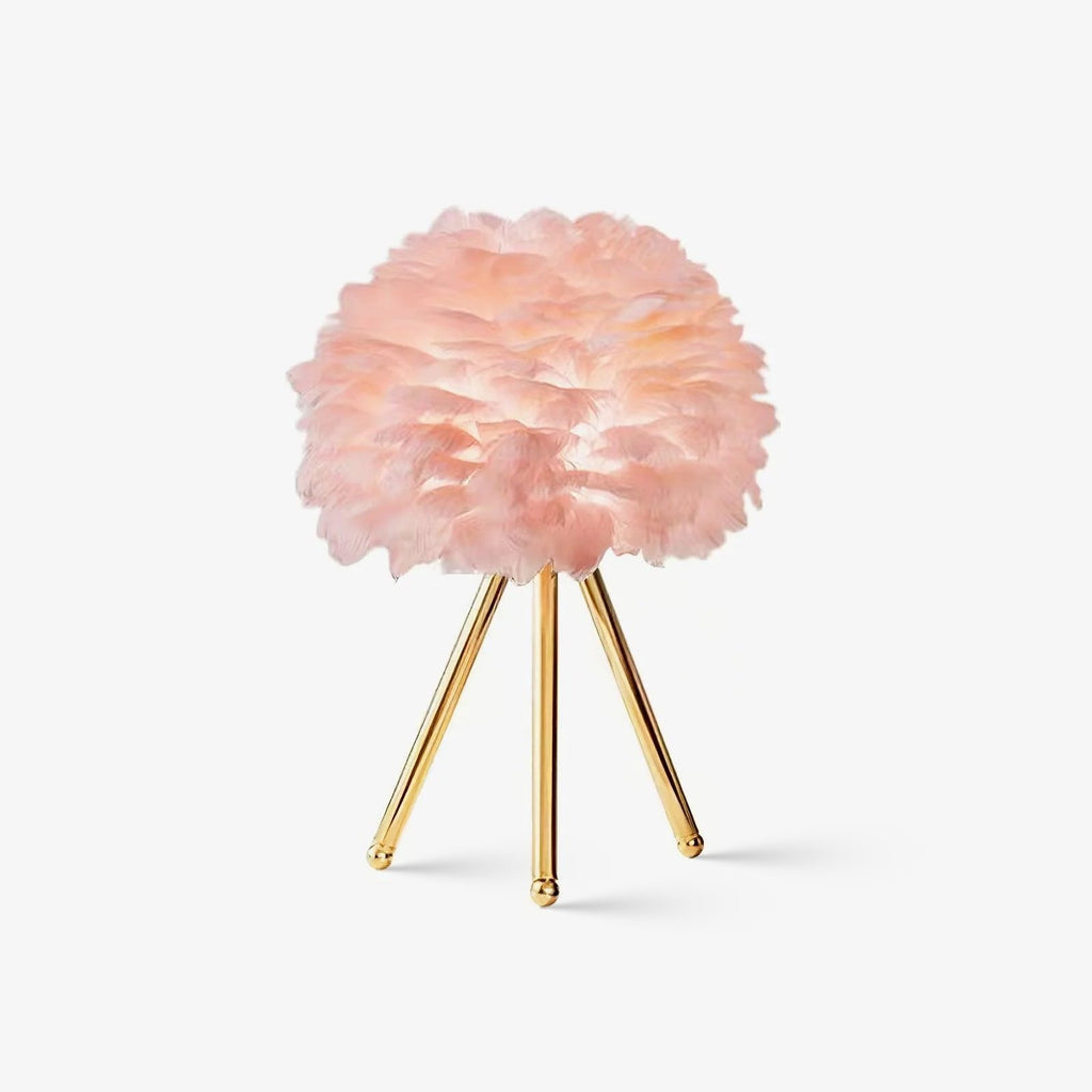 FeatherGlow | Elegant Soft Feather Table Lamp for Bedroom and Desk 1